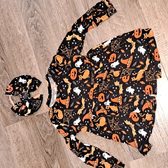 Excellent condition Bamboo peplum top and headband - Picture 1 of 3